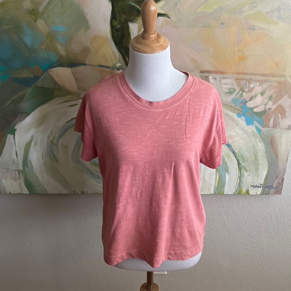 ANTHROPOLOGIE PILCRO RINGER TEE PINK Small